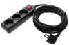 Steckdosenleiste 3fach PVC-Kab.schw. 5m mit Schalter