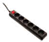 Steckdosenleiste 6fach PVC-Kab.schw.1,4m mit Schalter