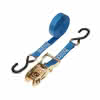 Zurrgurt PES blau 500 kg 25 mm/5,0 m 2-tlg. mit Ratsche u. 2 S-Haken