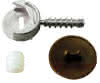 Excenterbeschläge Zamak 25 mm mit Abdeckkappe braun (2 Stück)