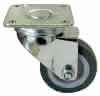Apparate-Lenkrolle verz. Gummi GL Ø75 mm Platte 60x60 mm, TK 50 kg