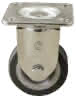 Apparate-Bockrolle verz. Gummi GL Ø75 mm Platte 60x60 mm, TK 50 kg