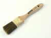 Flachpinsel Buche 9. br. Stärke 40mm braun weiße Borste