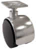 Doppel-Möbelrollen KU verchromt Ø50 mm Platte 38x38 mm, TK 40 kg, lose mit EAN