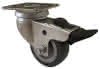 Apparate-Lenkrolle verz. Gummi GL Ø50 mm Platte 54x54 mm, FST, TK 40 kg