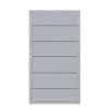 XL Tor SYSTEM WPC grau 98x180cm Rahmen Silber, DIN Links/Rechts