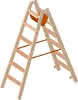 Holz-Stufen-Stehleiter 2x6 