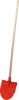 Frankfurter Schaufel 27x30 cm m. Aufbug Buchenstiel, rot lackiert, Sperrgut
