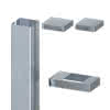 System Pfosten Edelstahl-Ummantelungsset 195x8x8cm