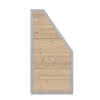 DESIGN WPC Alu Anschl. sand 90x180/90cm 