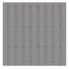 Sichtblende JUMBO WPC Alu grau 179x179 Alu-Querriegel Grau