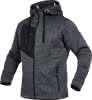 Strickjacke 340g 100% PES 800D grau XXL meliert