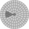 KASTELL-Pflaster anthrazit Komplettkreis D=ca. 179 cm