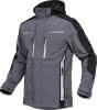 Softshell Jacke grau/schwarz Gr.S 258gr.Pongee.Membran+Fleece
