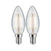 Leuchtmittel Fil 2er Kerzen LED E14 2W 2700K 230V klar 250lm