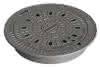 Schachtabd.BUDALOCK-SN Kl.D rd.LW610 m.V Guss/Guss, MEIPREN, m.Scharnier, m.E.