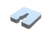 PEWE PVC-Distanzstück  grau50/50/10mm Beutel a 100 Stück