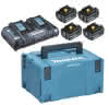 Power Source Kit Li 18V 4x6Ah, 198091-4 Ladegerät und 4 x 6,0Ah Akkus