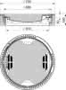 Schachtabd.Kl.D rd.LW610 m.V.m.E. Beton-Guss, Kleeblatt-Deckel, DUOMEIPREN