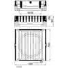 Aufsatz 500x500 Kl.D Pult SW16 Beton-Guss/Guss, DIN 19583,