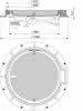 Schachtabd.BUDALOCK Kl.D rd.LW800 twd Guss/Beton-Guss, m.Flansch, MEIPREN,