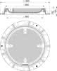 Schachtabd.Kl.D rd.LW800 o.V. Guss/Beton-Guss, mit Sandverschluss