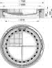 Schachtabd.Kl.D rd.LW610 m.V.m.E. Beton-Guss/Guss, MEIPREN,