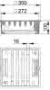 Hof-Aufsatz 300x300 Kl.B Pult SW16 Guss, DIN 19593, hoher Rahmen,