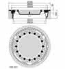 Schachtabd.Kl.F rd.LW610 m.V.m.E. Beton-Guss, MEIPREN im Deckel