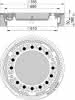 Schachtabd.Kl.F rd.LW610 m.V. Beton-Guss, mit 2 Verriegelungen