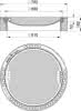 Schachtabd.Kl.D rd.LW610 o.V. Beton-Guss, mit Sandverschluss