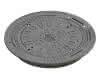 Schachtabd.BUDALOCK-SN Kl.D rd.LW800 twd Guss/Guss, MEIPREN, m.Scharnier,
