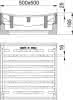 Aufsatz 500x500 Kl.C Rinne SW16 Beton-Guss/Guss, DIN 19571,