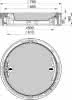 Schachtabd.Kl.D rd.LW610 o.V.m.E. Guss/Beton-Guss, MEISTEP, MEIPREN
