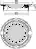 Schachtabd.SN MEILEVEL-A Kl.D rd.LW610 m.V., Guss/Beton-Guss, 2Verriegelungen,