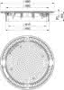 Schachtabd.SN MEILEVEL-A Kl.D rd.LW610 twd, Guss, MEIPREN, 4Verriegelungen,