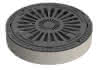Einlaufrost BUDATOP rd.Kl.D Pult LW610 Beton-Guss/Guss, MEISTEP, m.E.