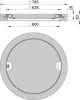 Schachtabd.Kl.A 50kN rd.LW610 o.V. Beton-Guss, kein RAL-GZ 692,