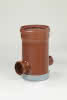 HS-Schachtunterteil Typ 2 DN/OD 400/160 blau, Gerinne, gerade