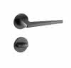 Ronco Rosettengarnitur WC 8/8mm Zamak Titanium Rosette rund