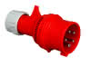Stecker CEE 5polig 32A IP44 rot m.Phasenwender