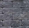 Schichtmauerwerk Anfang / Endstein Antik 50x25x15 cm Basalt
