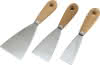 Malerspachtel-Set 3-tlg. 406080 Holzgriff verchromt