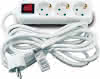 Steckdosenblock 3-fach Weiss Pvc H05Vv 3x1.5 mm/2, 3.0 m