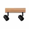 Spotlights Arvid Holz 2x20W E27 schwarz 230V