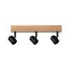 Spotlights Arvid Holz 3x20W E27 schwarz 230V