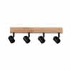 Spotlights Arvid Holz 4x20W E27 schwarz 230V