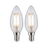 Leuchtmittel LED Fil Kerzen E14 klar 470lm 2700K 4,5W 2er Set