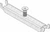 DACHFIX STEEL 155 Knebelset vz mit Schraube, für Lochrost,