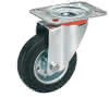 Lenkrolle Vollgummi vz RoLa Ø140x37 mm Platte 100x85 mm, TK 120 kg